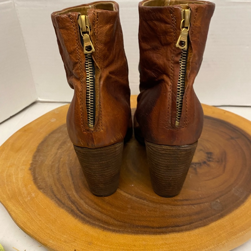 Rag & Bone Distressed Rustic Leather Heeled Ankle… - image 7